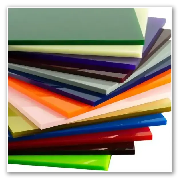 Coloured acrylic sheets — full colour range available