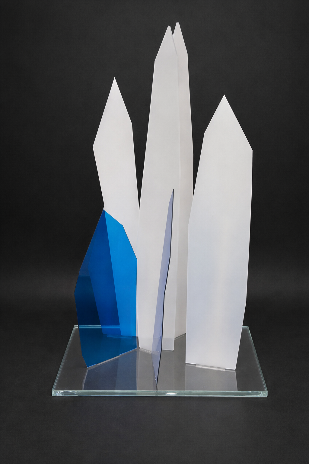 Acrylic iceberg sculpture with shards — alternate angle