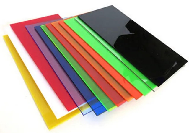 Coloured acrylic sheets — range of colours in stock
