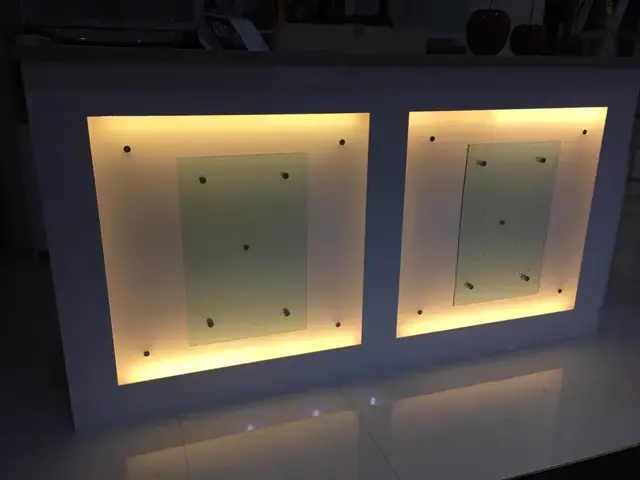 Backlit acrylic panels
