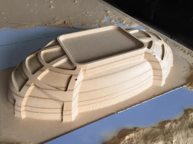 CNC 3D routed mould showing depth profiling