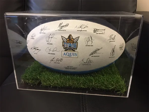 Acrylic display case for signed football