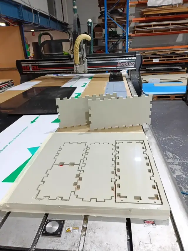 Polypropylene tank panel with welded cutouts