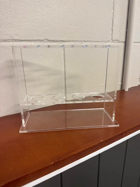 Laser-cut and engraved test tube holder