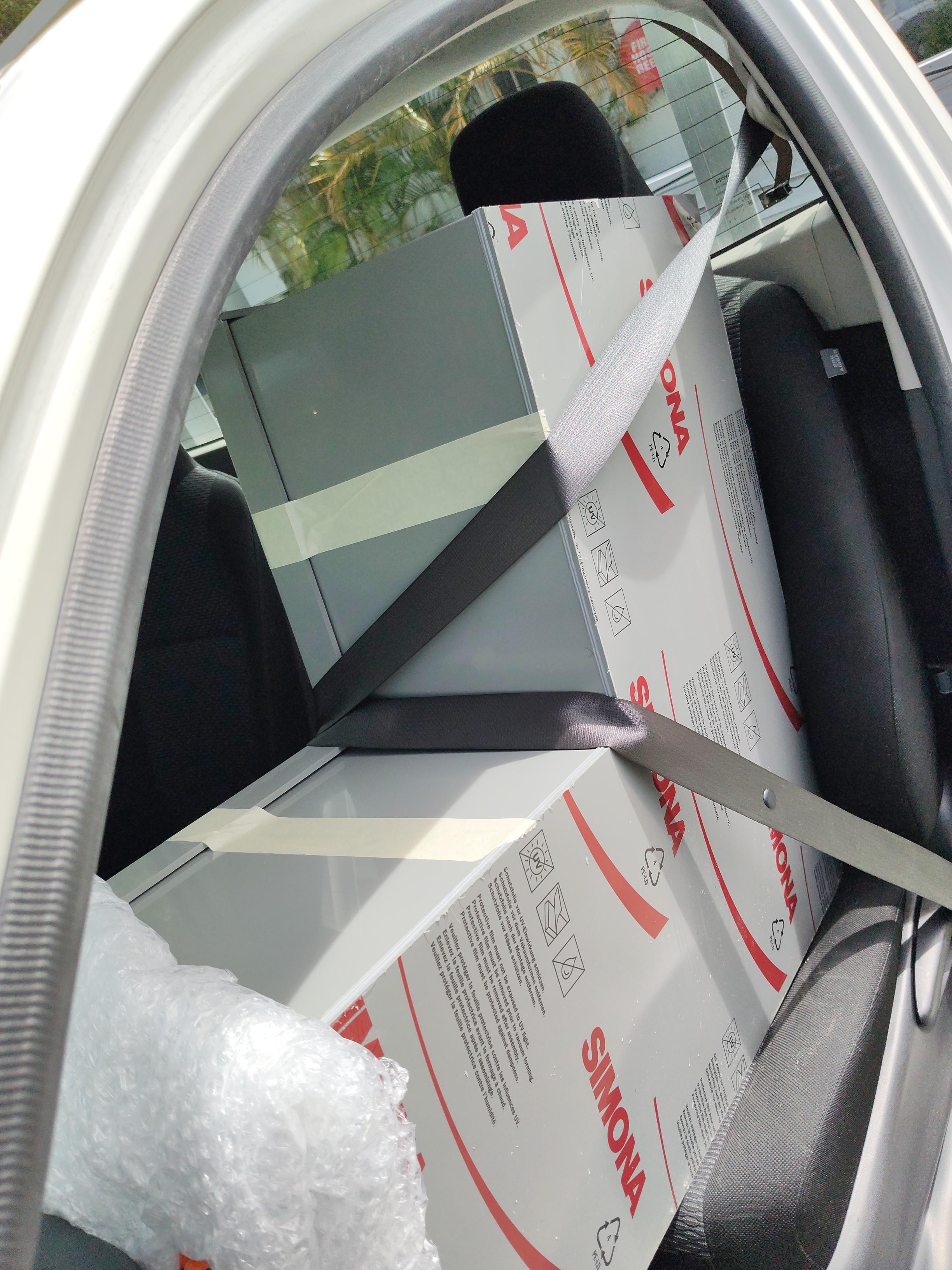 Cut acrylic sheets ready for transport