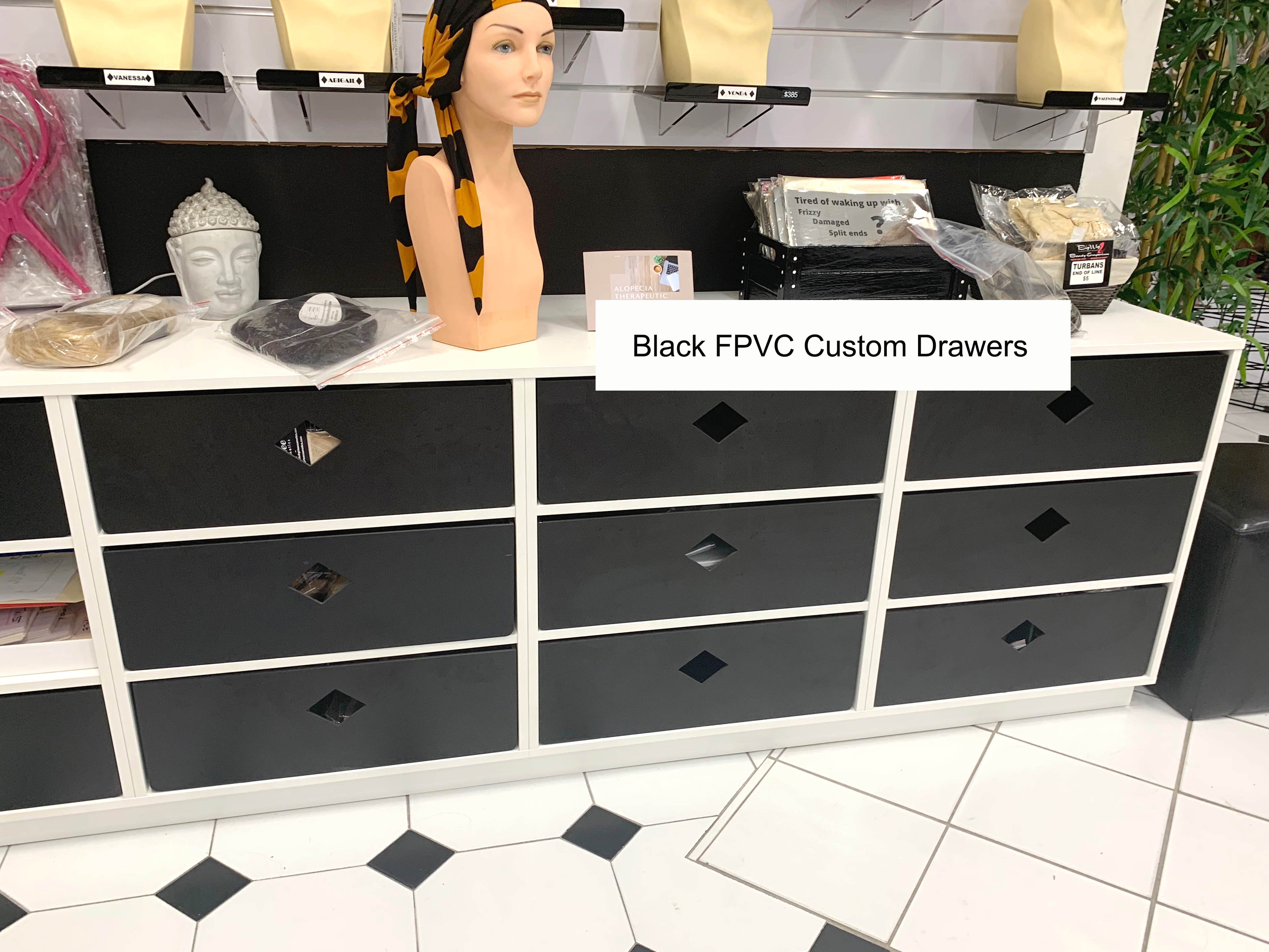 Foam PVC custom storage drawers