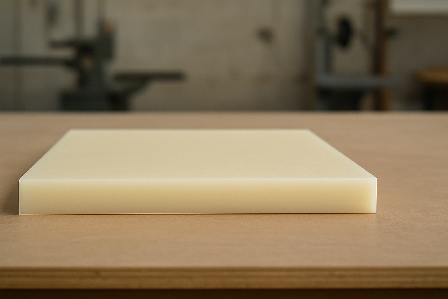 Nylon on workshop bench - P&M Plastics Gold Coast
