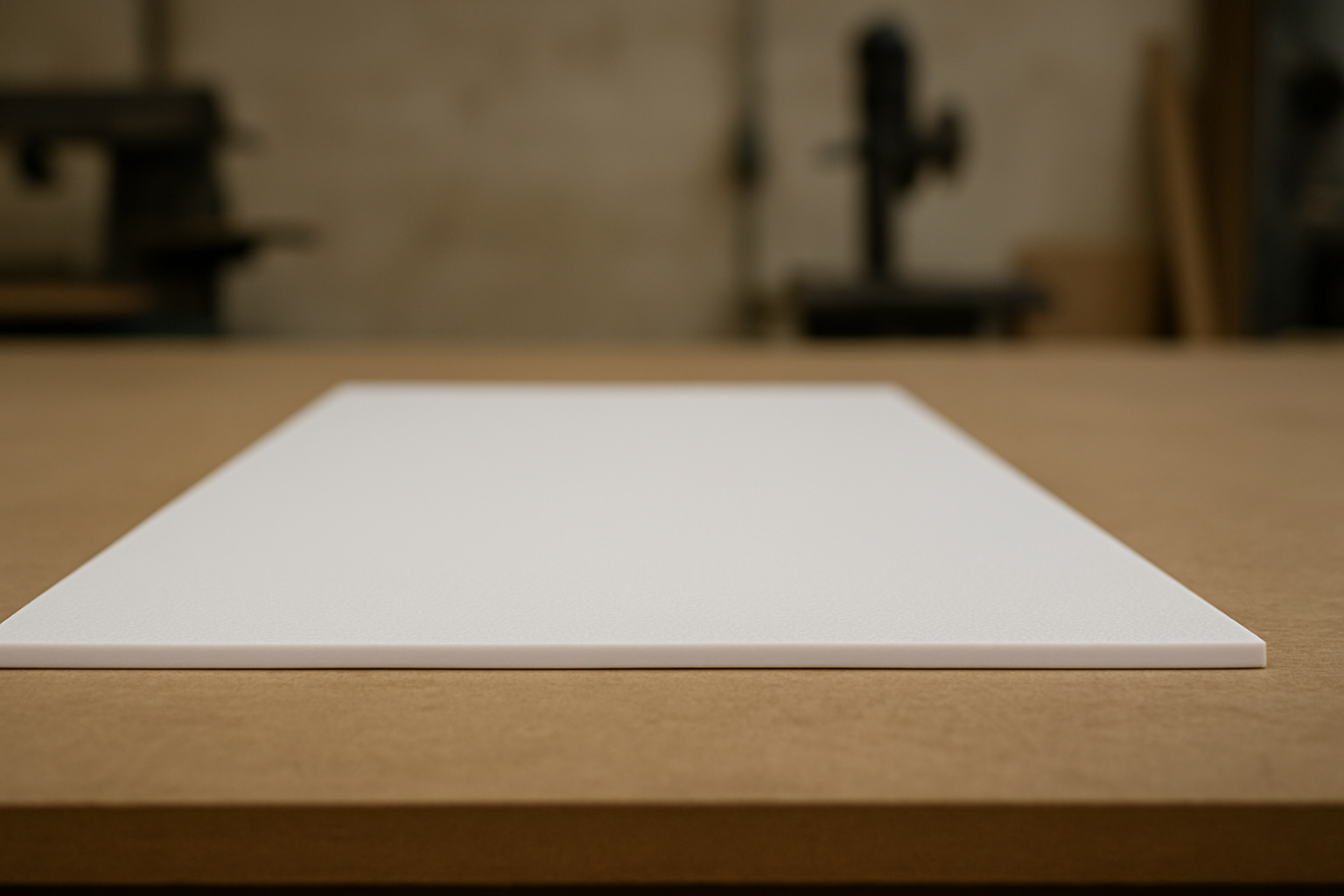 HIPS on workshop bench - P&M Plastics Gold Coast